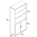 Bush Business Furniture Westfield 73"H 5-Shelf Bookcase with Adjustable Shelves, Hansen Cherry Laminated Wood (SRC103HC)