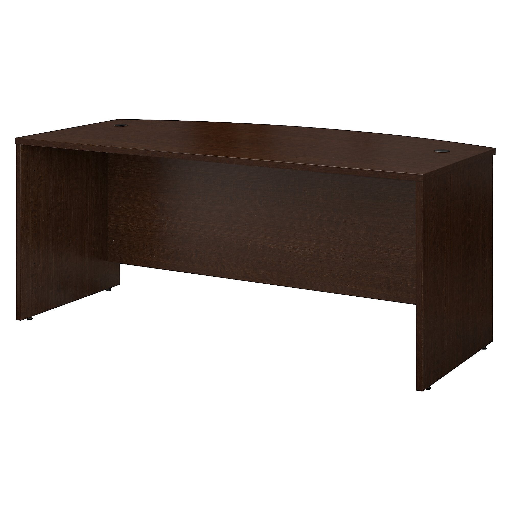 Bush Business Furniture Westfield 72"W Bow Front Desk, Mocha Cherry (WC12946)