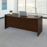 Bush Business Furniture Westfield 72"W Bow Front Desk, Mocha Cherry (WC12946)