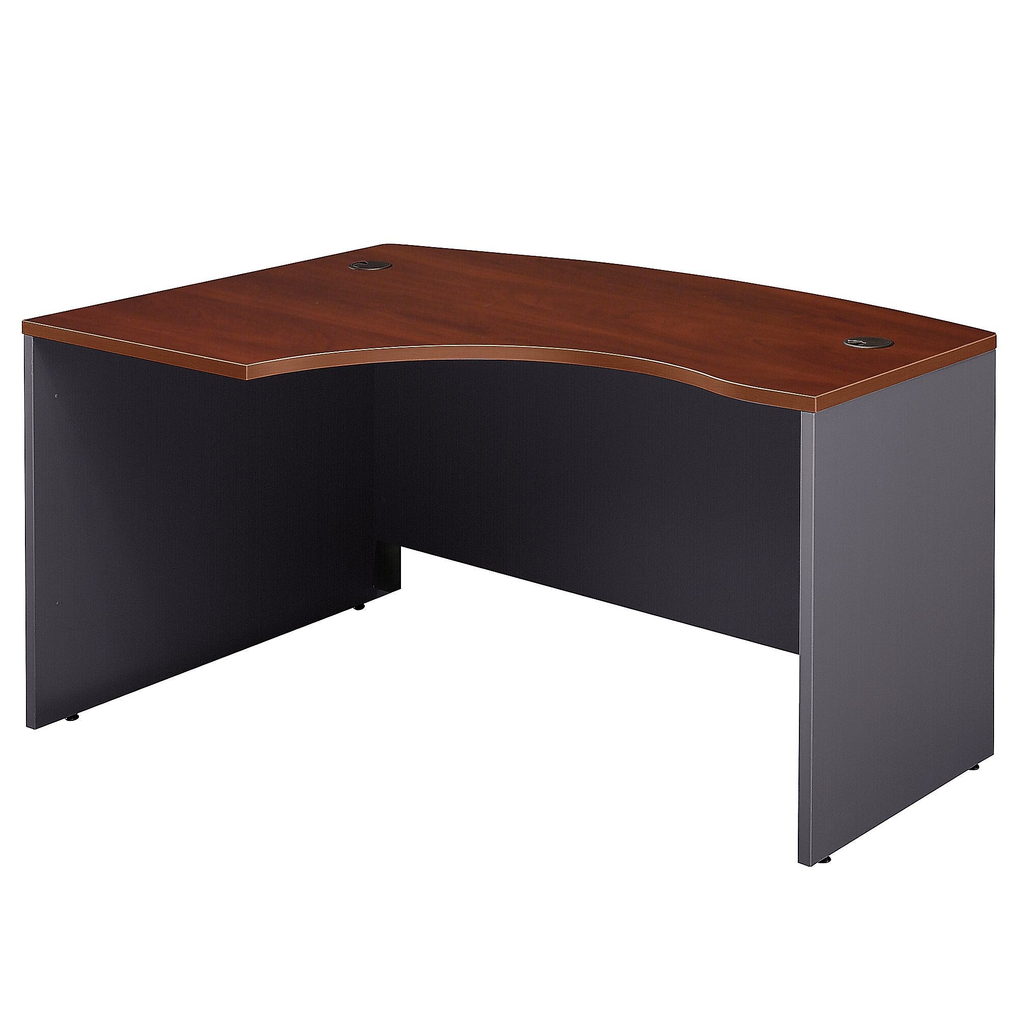 Bush Business Furniture Westfield 60"W Left Handed L Bow Desk, Hansen Cherry/Graphite Gray (WC24433)