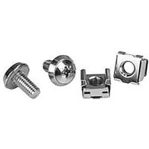 StarTech.com® Rack Screws and Cage Nuts, 20/Pack (CABSCRWM620)