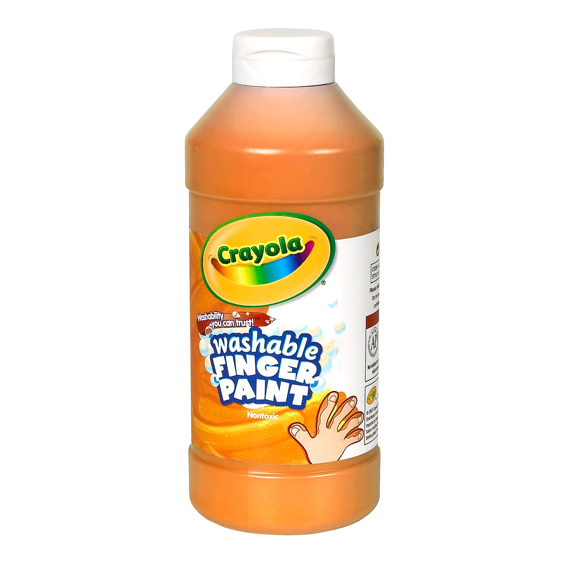 Crayola® Washable Finger Paint, Orange, 16 oz each (BIN131636)