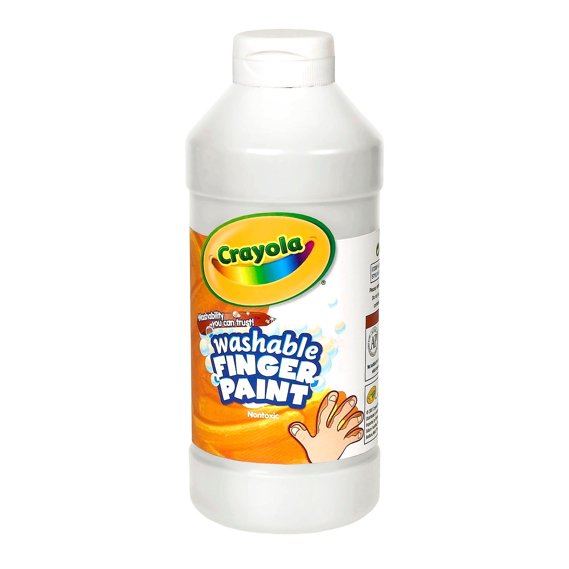Crayola® Washable Finger Paint, White, 16 oz each (BIN131653)