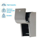Compact 2-Roll Vertical Coreless Toilet Paper Dispenser by GP PRO, Stainless (56782)
