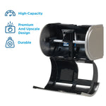 Compact 2-Roll Side-by-Side Coreless Toilet Paper Dispenser by GP PRO, Stainless (56798)