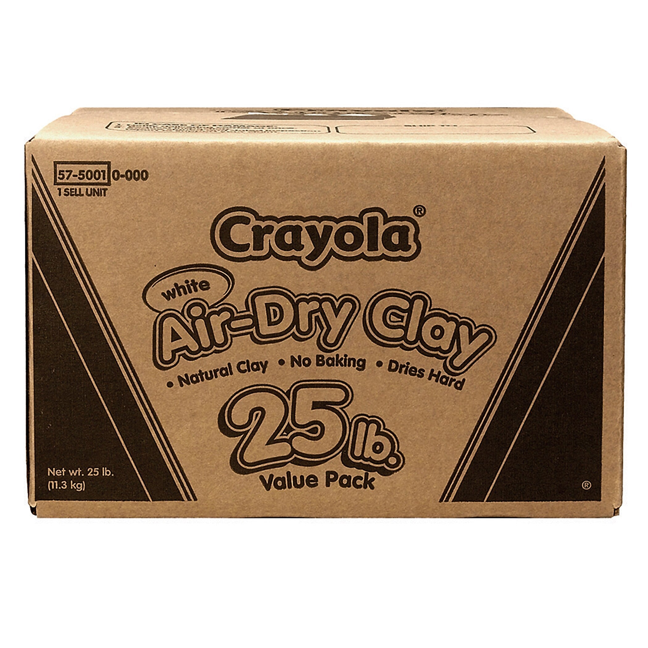 Crayola Air Dry Clay, White, 25lbs. (BIN575001)