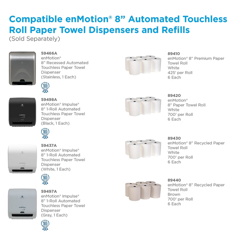 enmotion Hardwound Towel Paper Towel Dispenser, White (59437A)