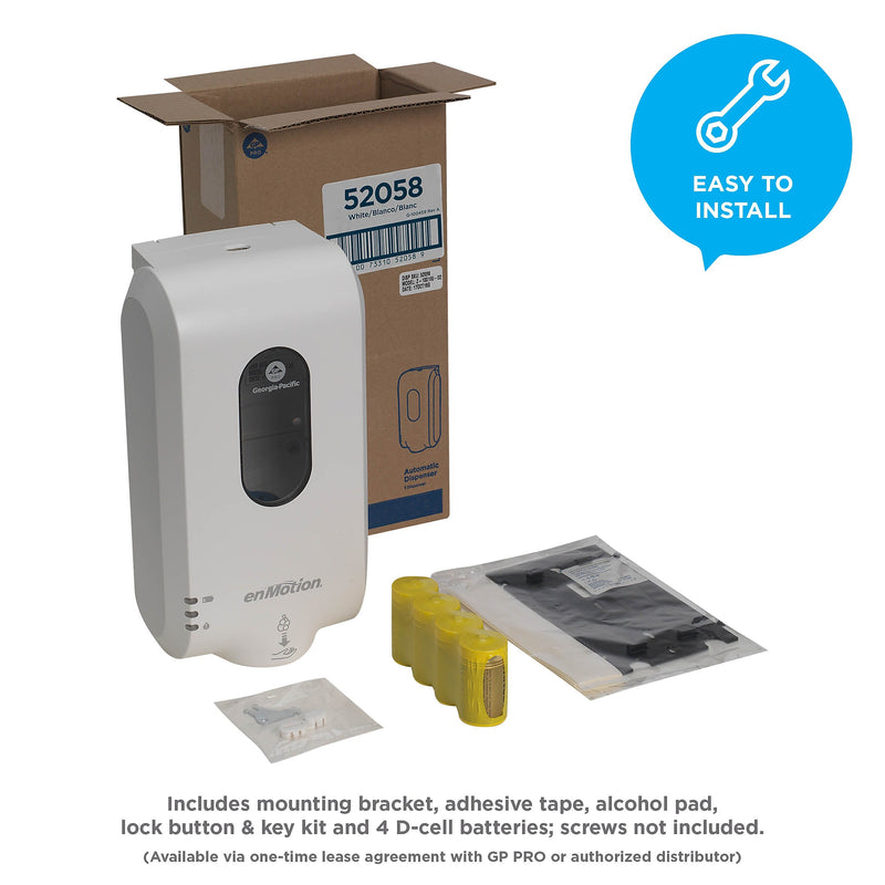 enMotion Gen2 Automatic Wall Mounted Hand Soap/Hand Sanitizer Dispenser, White (52058)