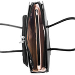 McKlein LAKE FOREST Leather Briefcase, Laptop Compatible, Black (94335)