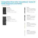 Dixie Ultra SmartStock Series-O Plastic Knife Refills, Medium-Weight, Black, 960/Carton (SSK51)