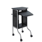 Safco Scoot 3-Shelf Metal Mobile Presentation Cart with Lockable Wheels, Black (8945BL)