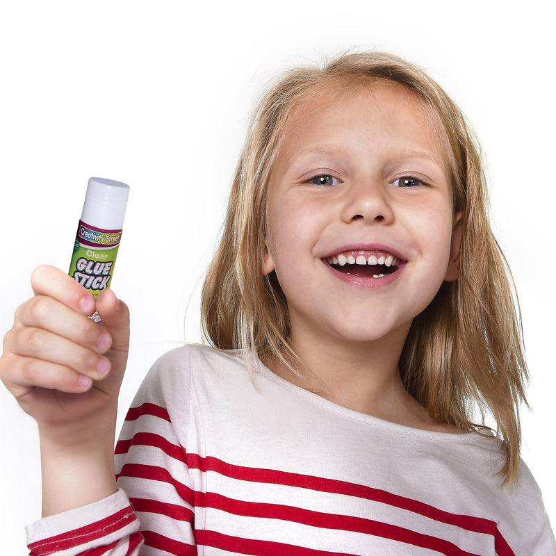 Creativity Street Kraft Washable Glue Sticks, 0.7 oz., Clear, 30/Pack, 2 Packs/Bundle (CK-338530-2)