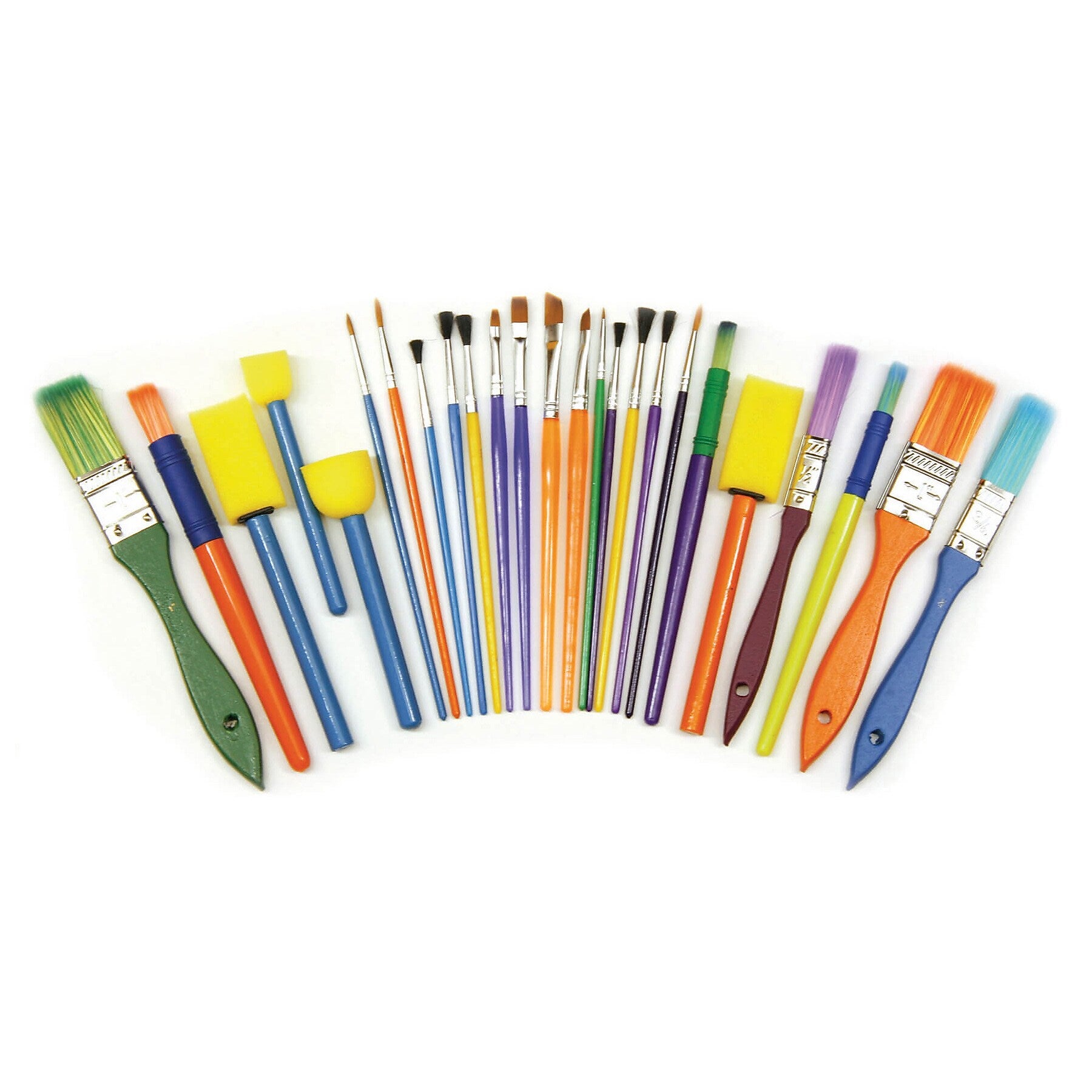 Chenille Kraft Creativity Street Mixed Media Synthetic Bristle, Starter Brush Set, 2/Set (CK-5180)