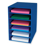Pacon Classroom Keepers Corrugated 6-Shelf Organizer, 17.8" x 13.5" x 12", Blue (PAC001312)