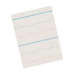 Pacon Newsprint Paper for D'Nealian Programs, White, 5/8" Long Way Ruled, 8 1/2" x 11", 500 Sheets/Pk