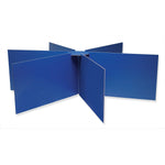 Pacon Round Table Privacy Boards, 14"H x 48"W, Blue, 2/Pack (PAC3788)