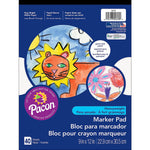 Pacon Prang Watercolor and Marker Pad, 9" x 12", White, 40 Sheets/Pad, 6 Pads/Pack (PAC4618-6)