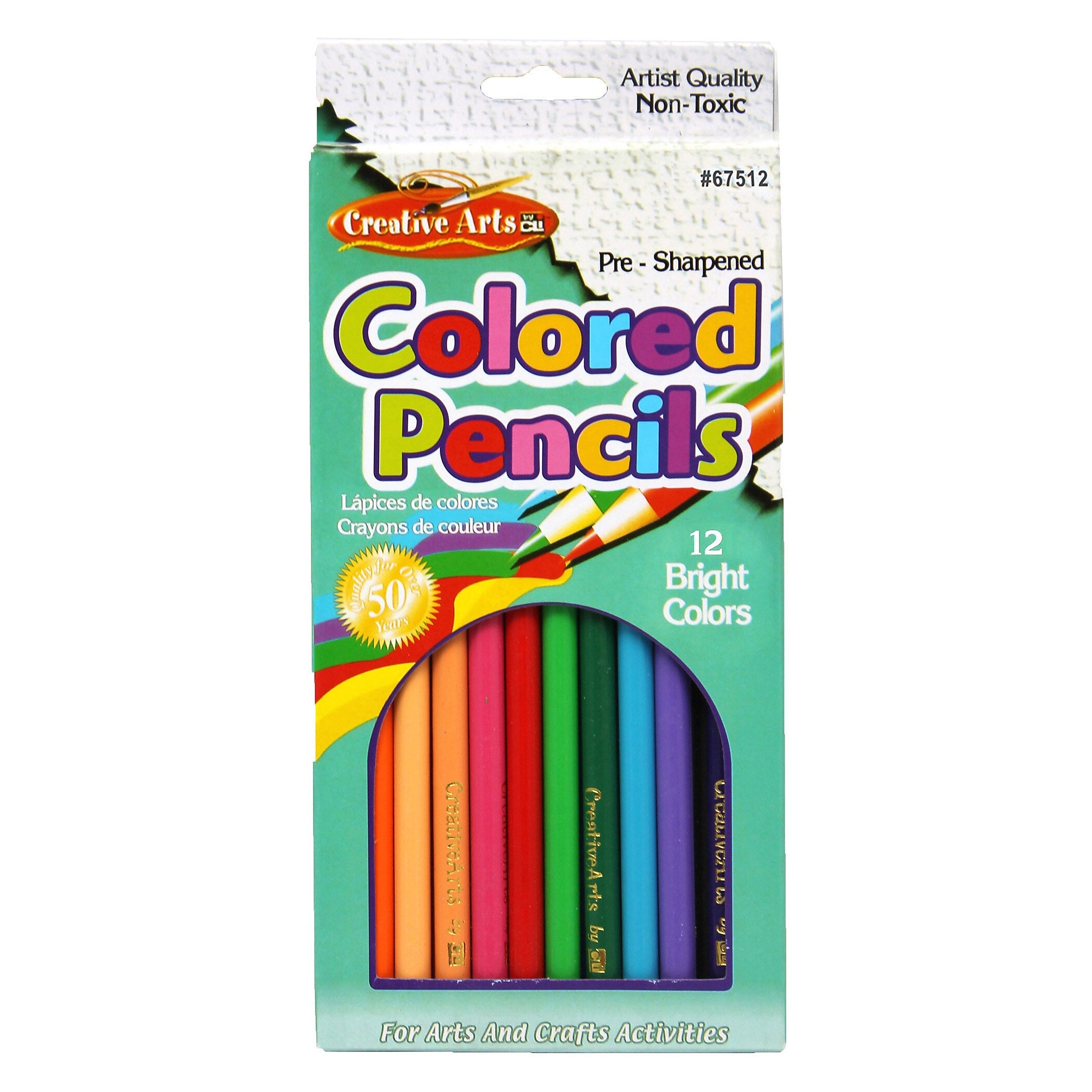 CLN Colored Pencils, Assorted Colors, 12/Pack, 6 Packs/Bundle (CHL67512-6)
