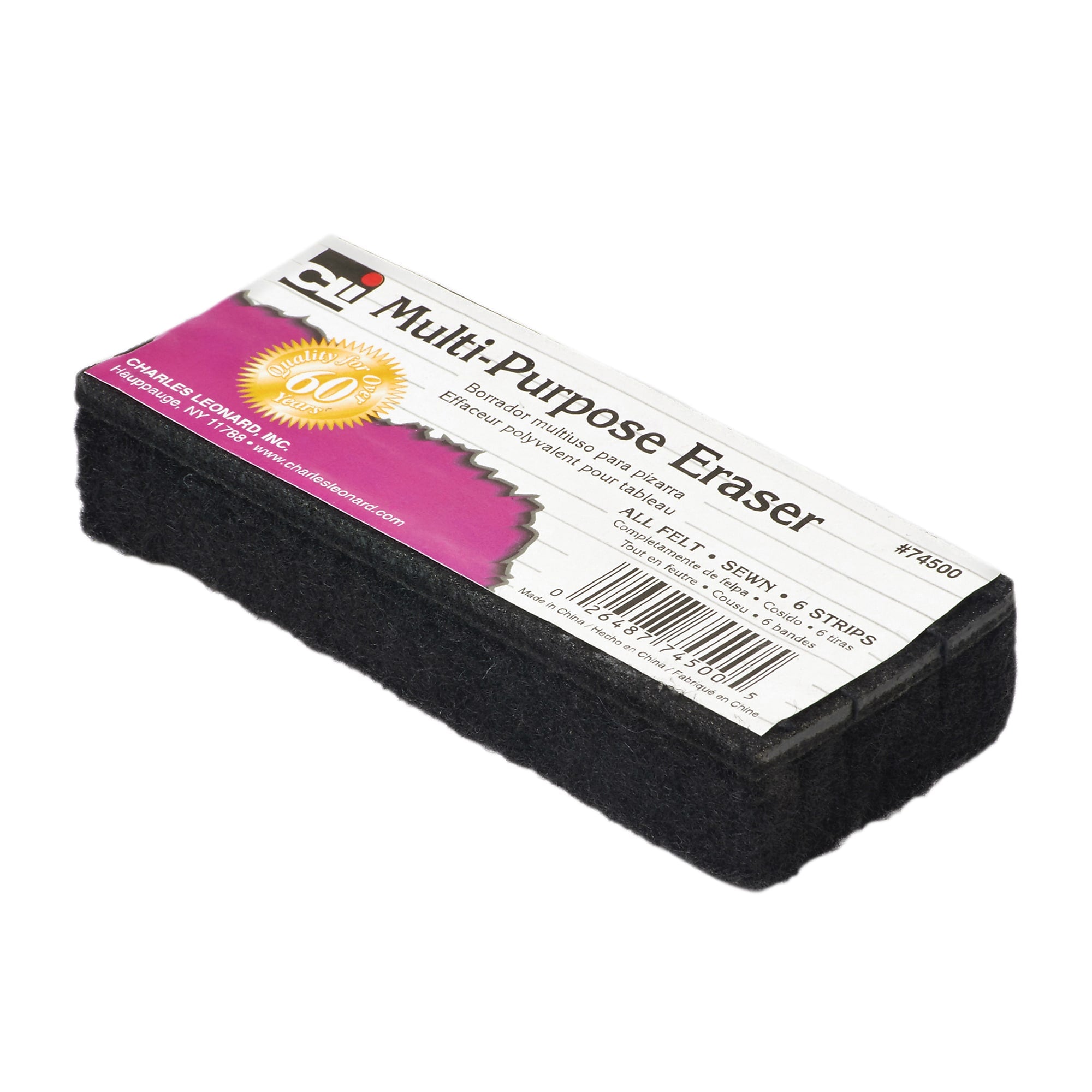 CLN Multi-Purpose Whiteboard Eraser, 12/Pack (CHL74500)