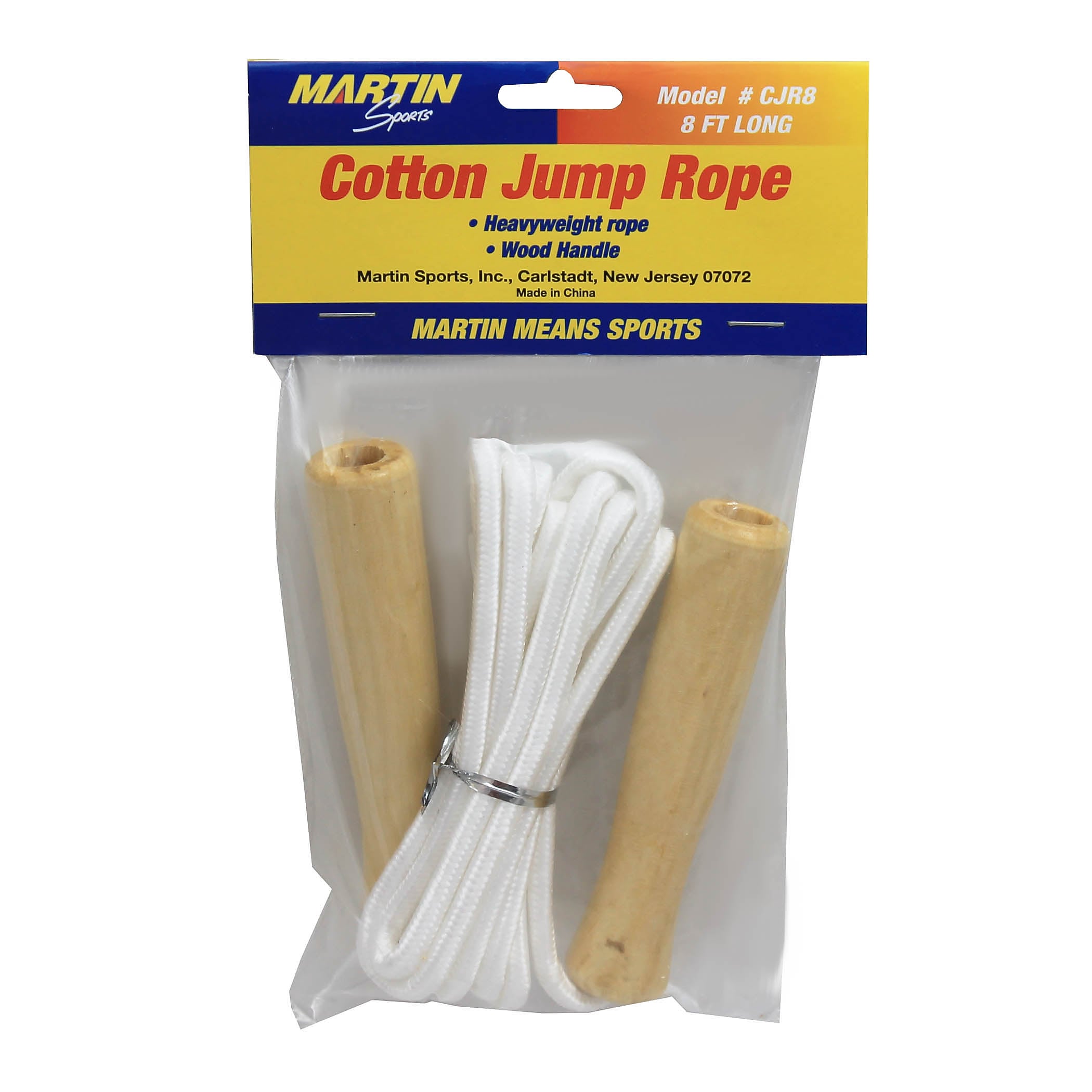 Martin Sports Cotton Jump Rope, 8", 6/Bundle