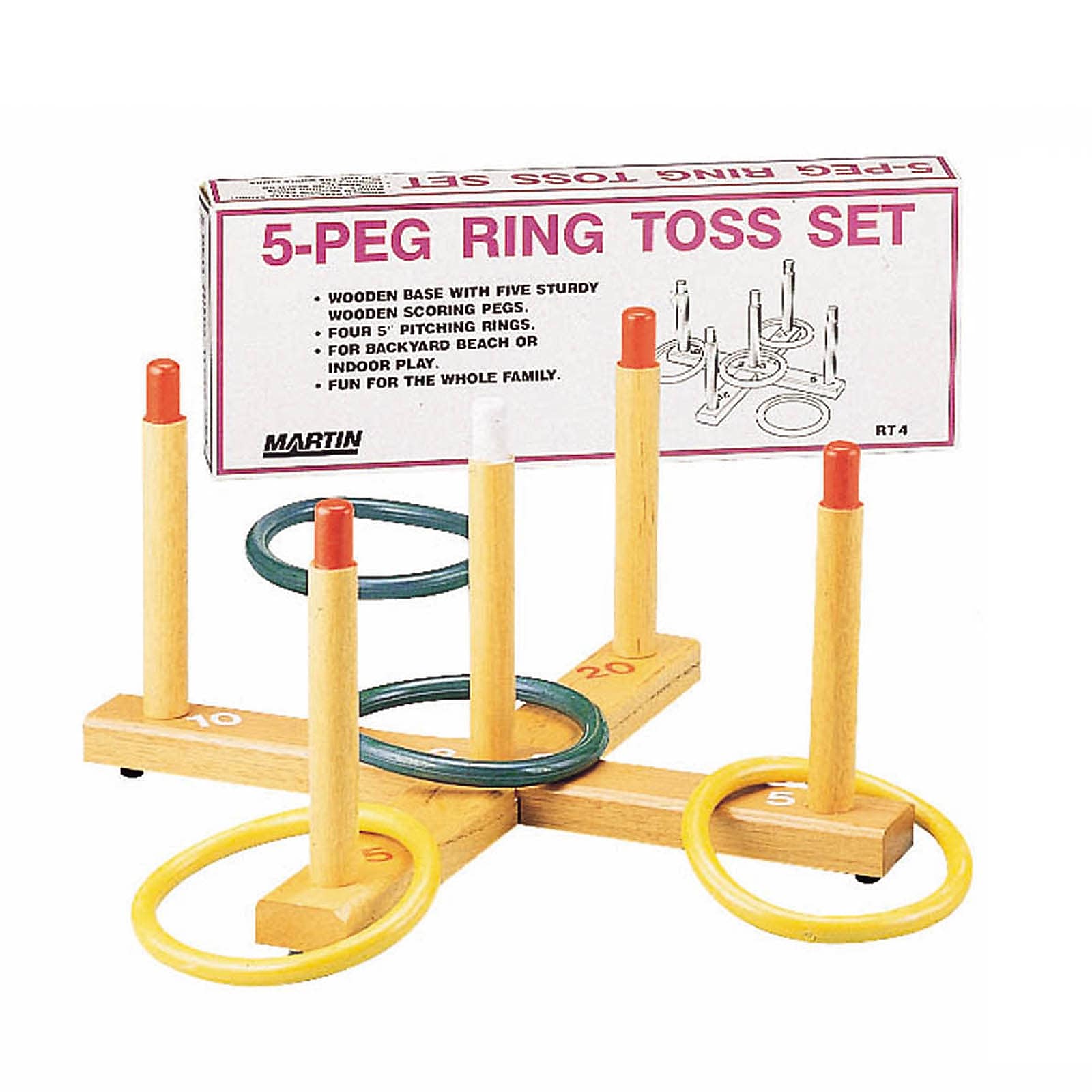Martin Sports Ring Toss Game, Multicolored (MASRT4)