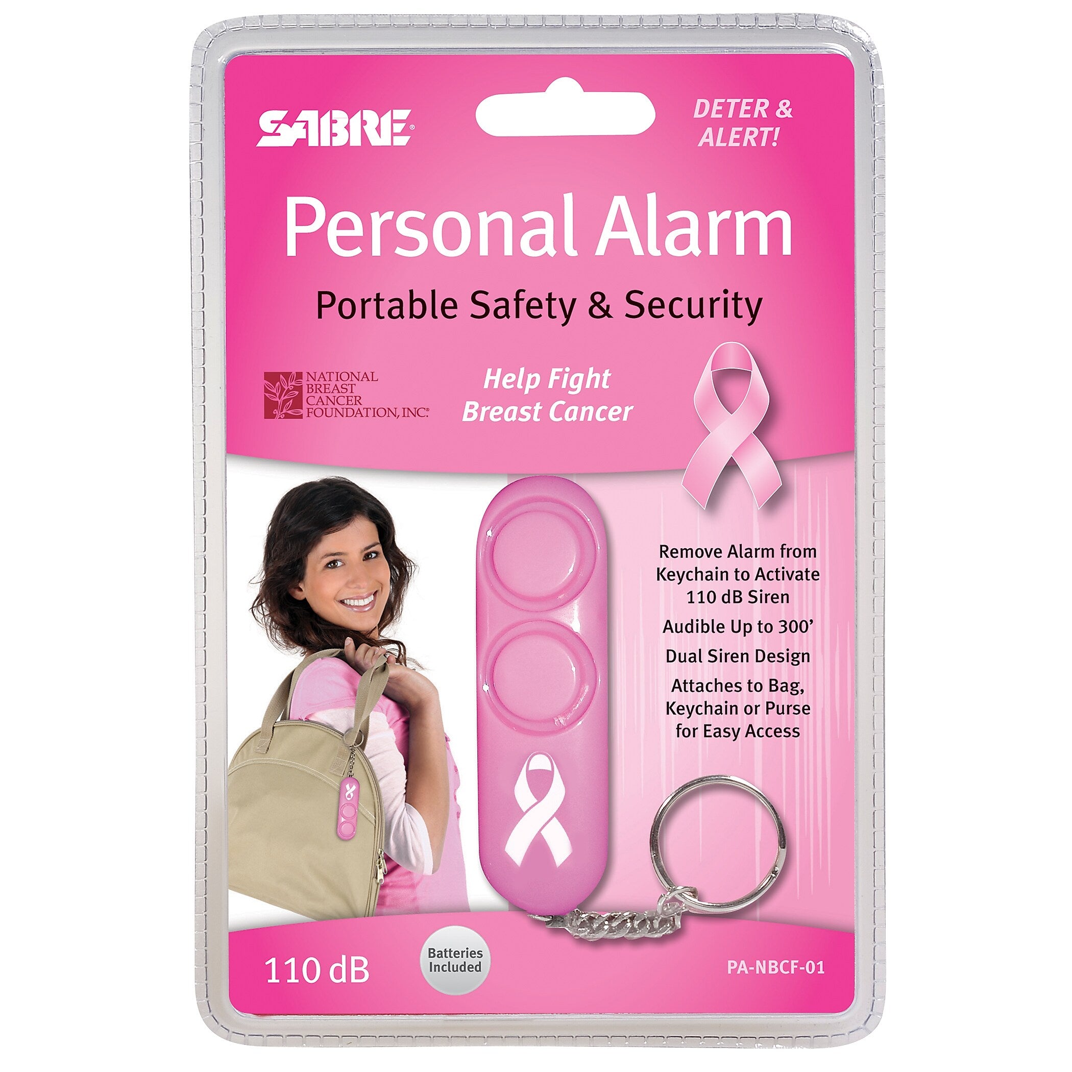 SABRE Personal Alarm, Pink (SBCPANBCF01)