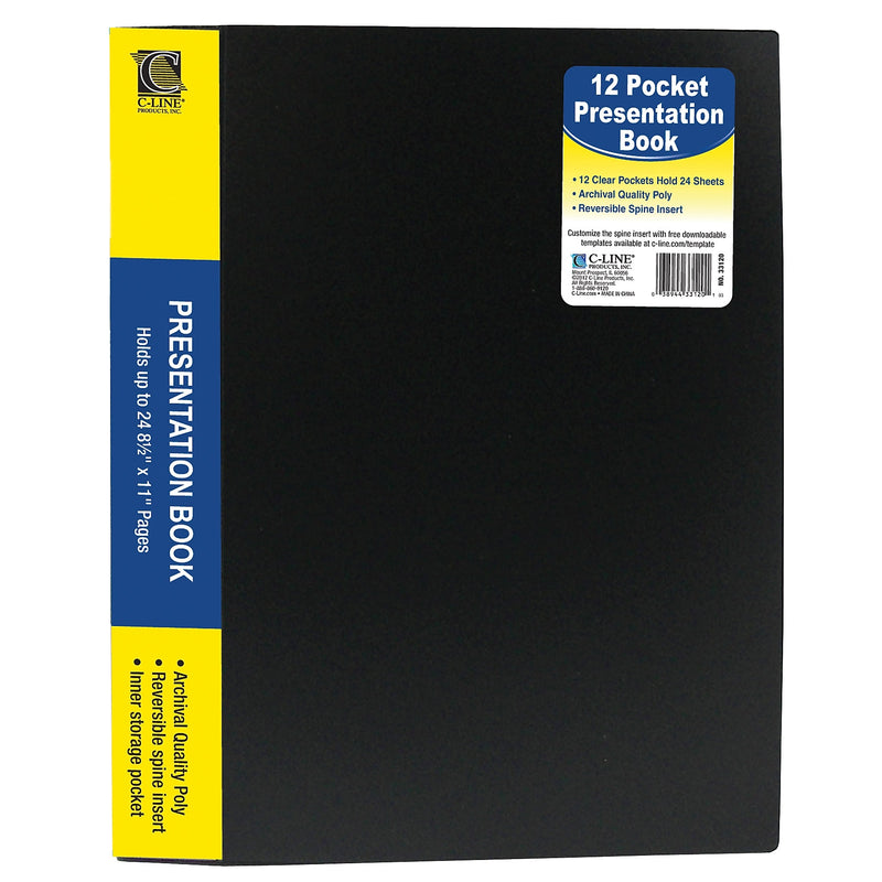 C-Line® Bound Sheet Protector Lightweight Presentation Book; 8-1/2" x 11" (CLI33120)