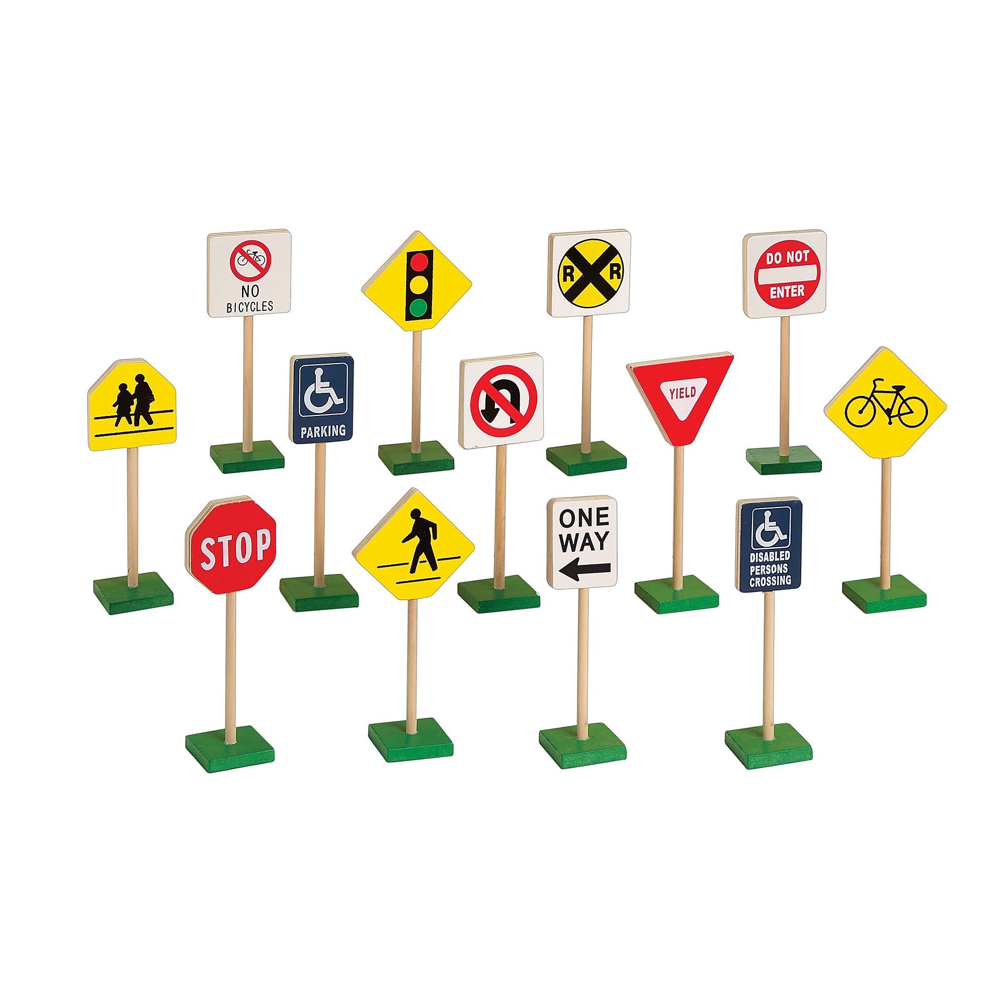 Block Play Traffic Signs, 7"