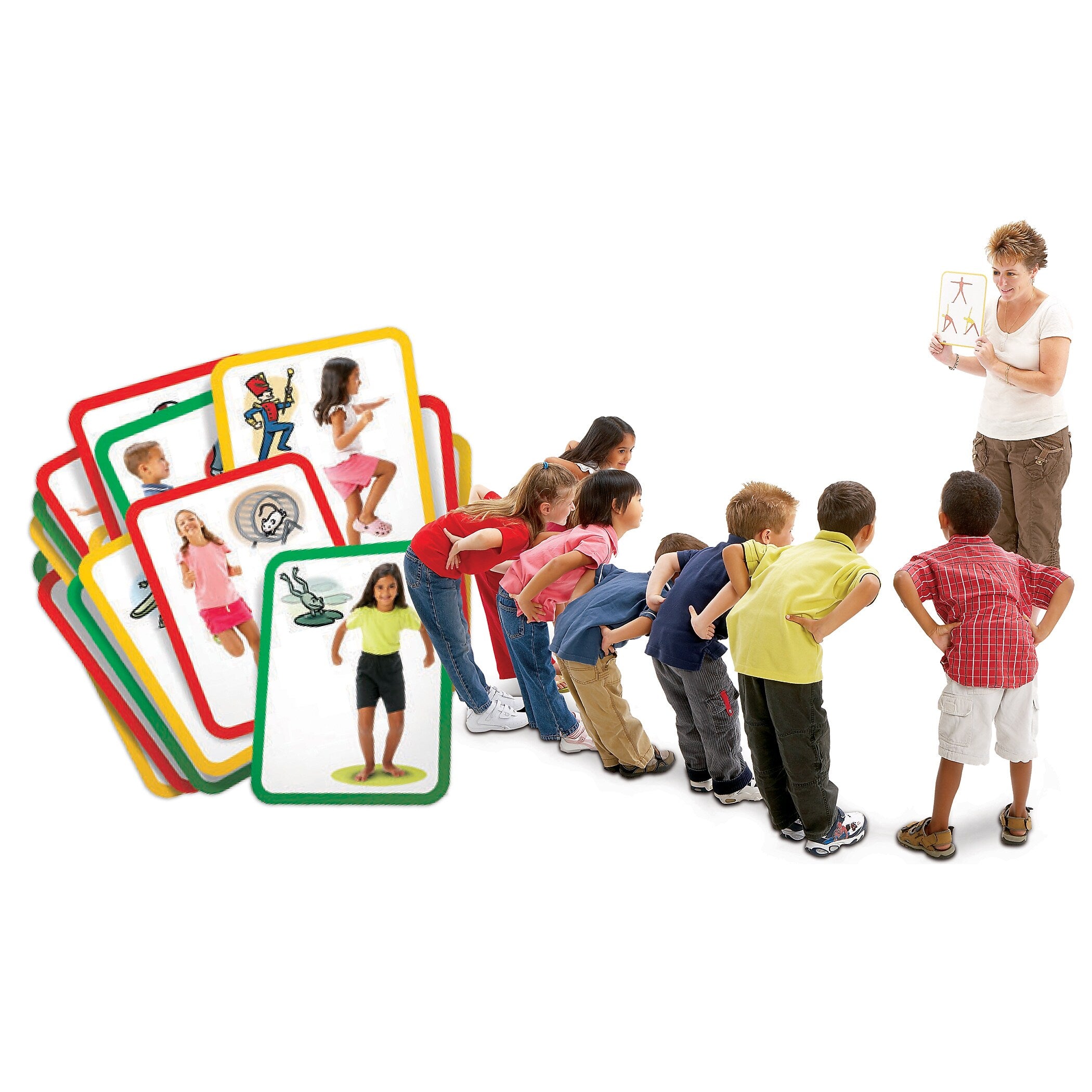 Roylco Busy Body Gross Motor Exercise Cards, 16/Pack (R-62012)
