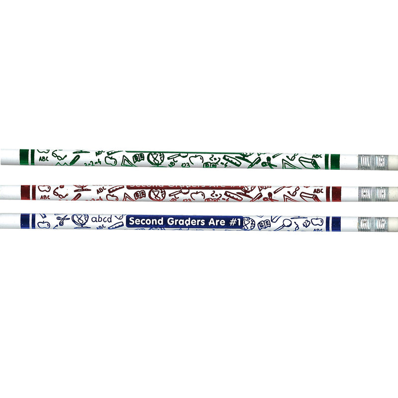 J.R. Moon 2nd Graders Are #1 Motivational Pencil, Pack of 12 (JRM7862B)