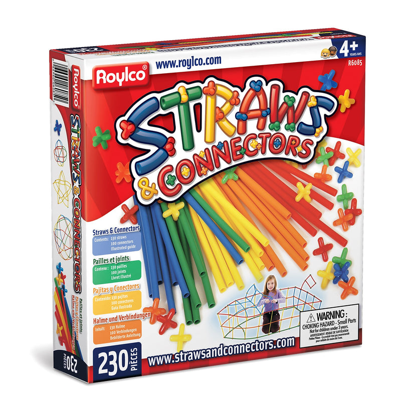 Straws & Connectors® Multicolor, 10.25" x 10", 230 pieces
