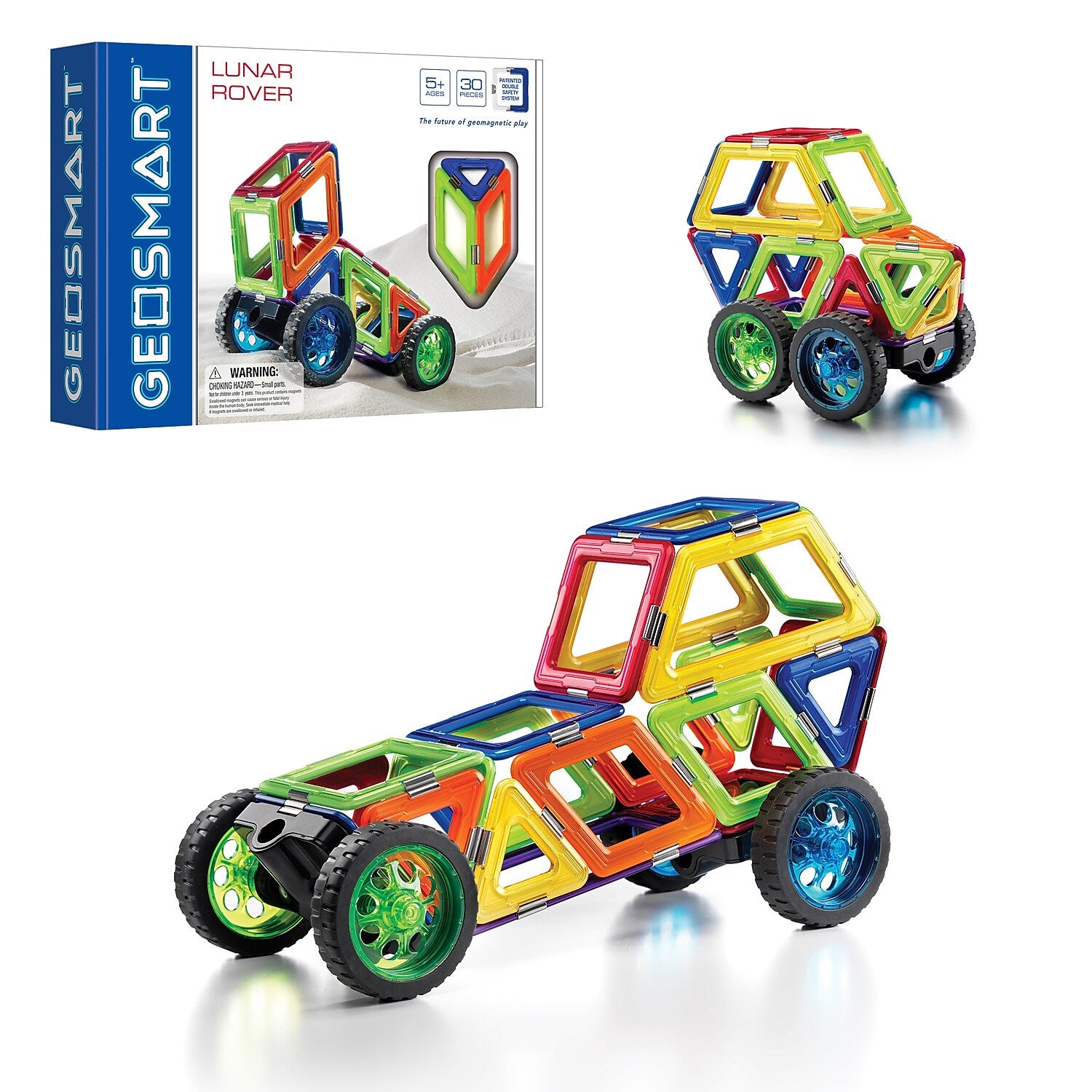 Smart Toys and Games Geosmart Magnetic Construction, Lunar Rover, 30 Pieces/Set (SG-GO0211US)