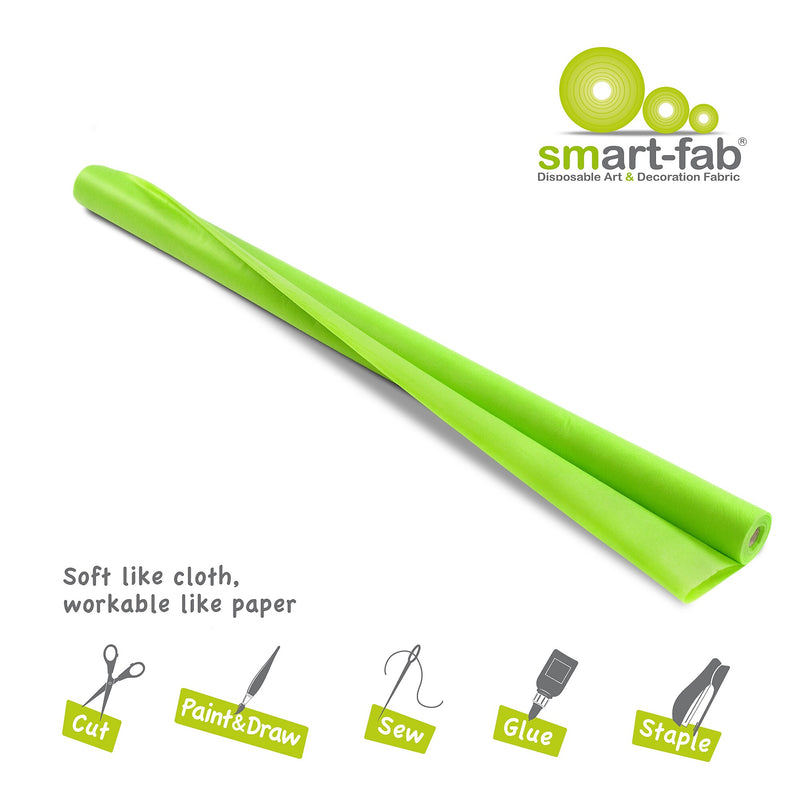 Smart-Fab®, 48" x 40', Apple Green, Disposable Art & Decoration Fabric Roll (SMF1U384804056)