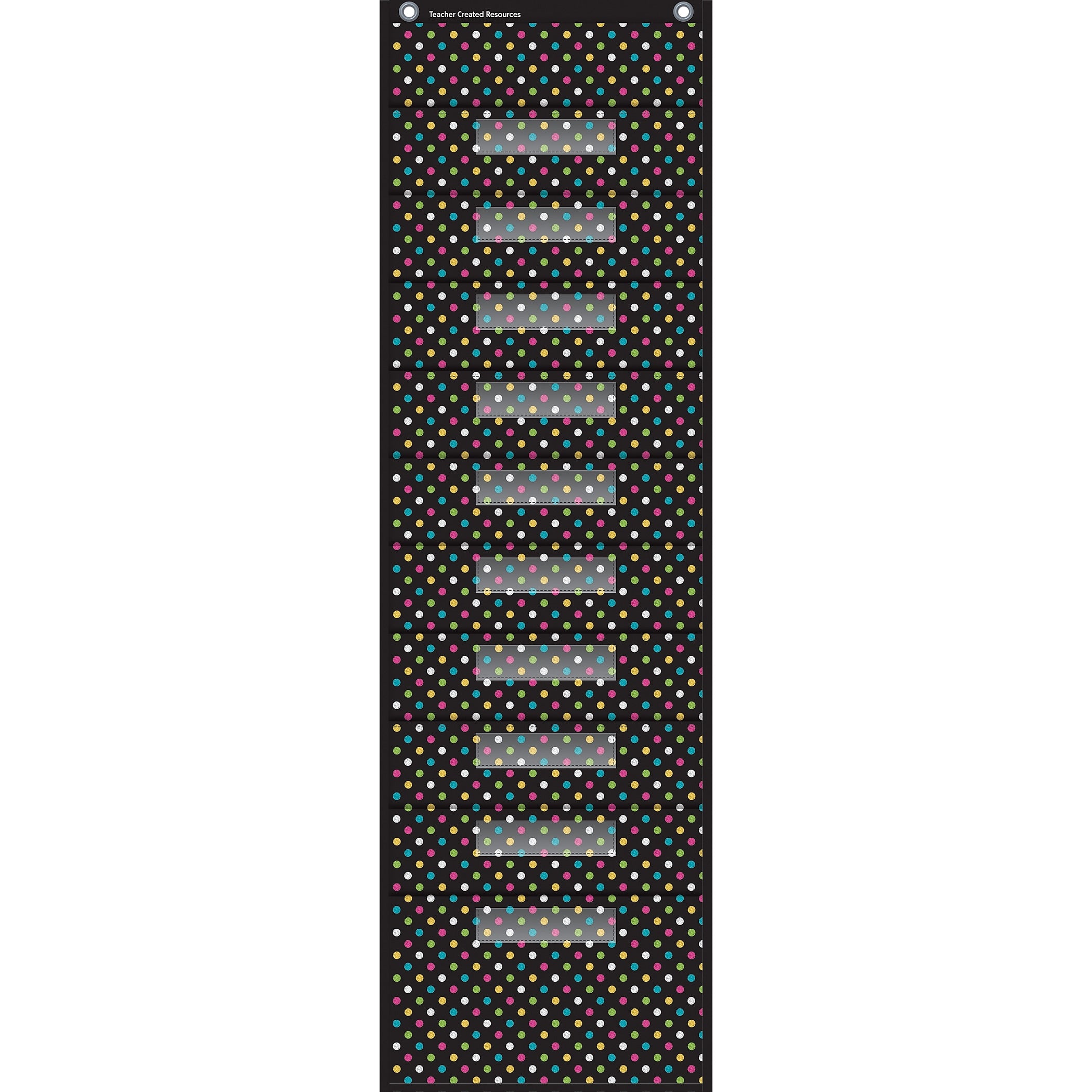 Teacher Created Resources Chalkboard Brights 10 Pocket File Storage Pocket Chart, Ages 4-11 (TCR20736)
