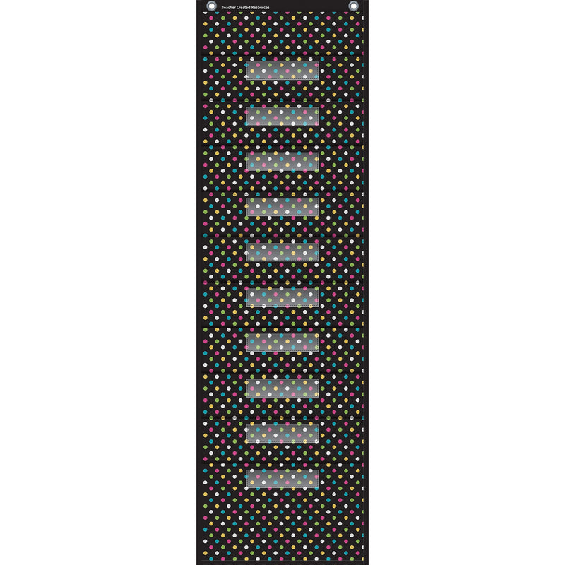 Teacher Created Resources Chalkboard Brights 10 Pocket File Storage Pocket Chart, Ages 4-11 (TCR20736)