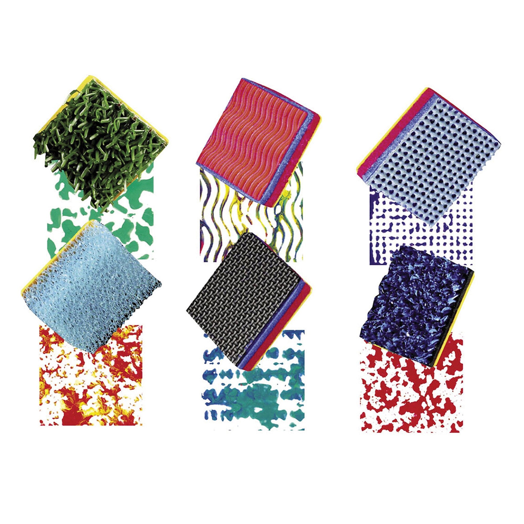 Textured Paint Stampers, 6 Designs, 2-3/8" x 2-3/8", 6/pkg