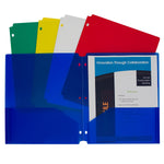 C-Line 3-Hole Punched 2-Pocket Portfolio Folder, Multicolor, 10/Pack (CLI32930)
