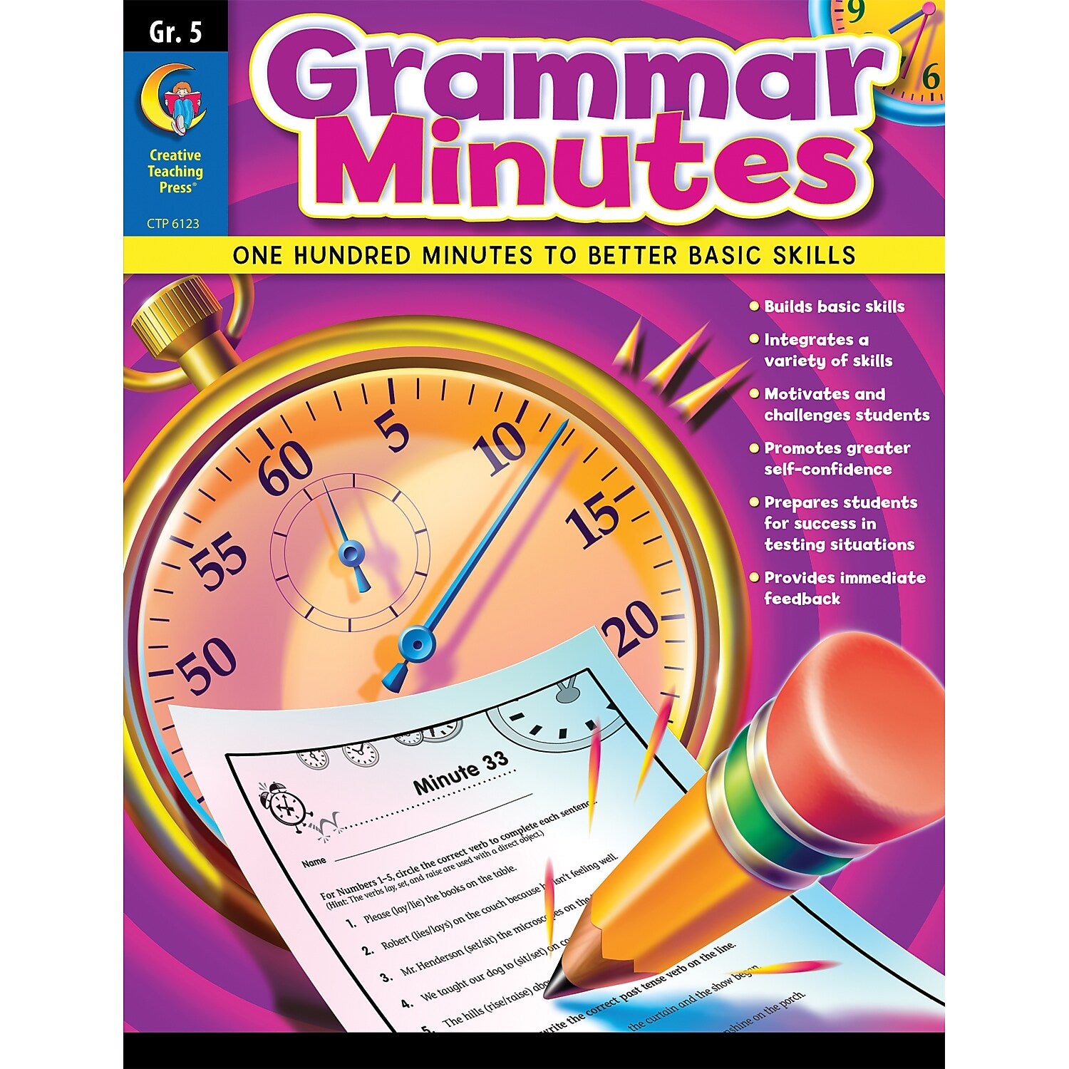 Creative Teaching Press® "Grammar Minutes" Grade 5 Book, Grammer Skills