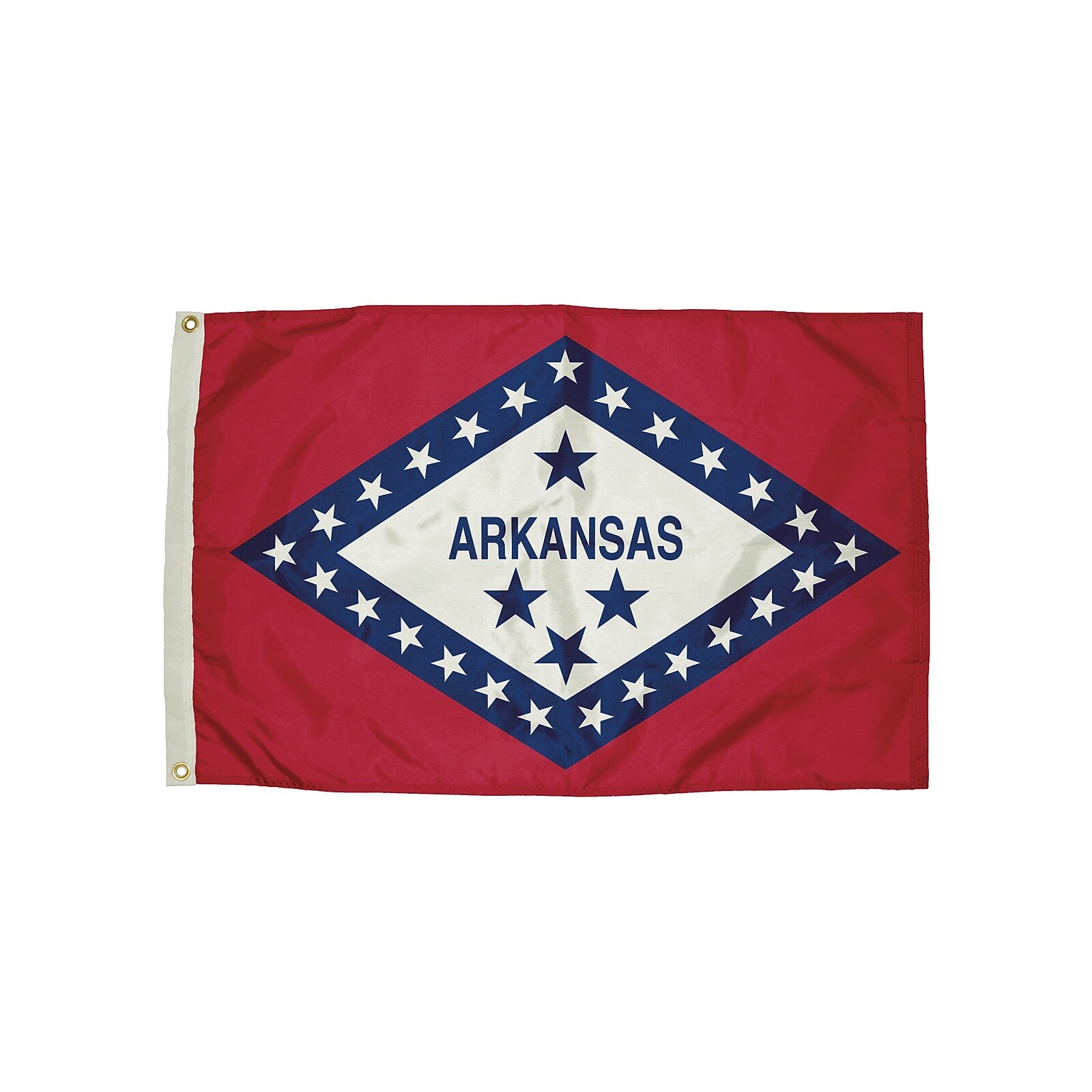 Flagzone Arkansas Flag with Heading and Grommets, 3' x 5', Each