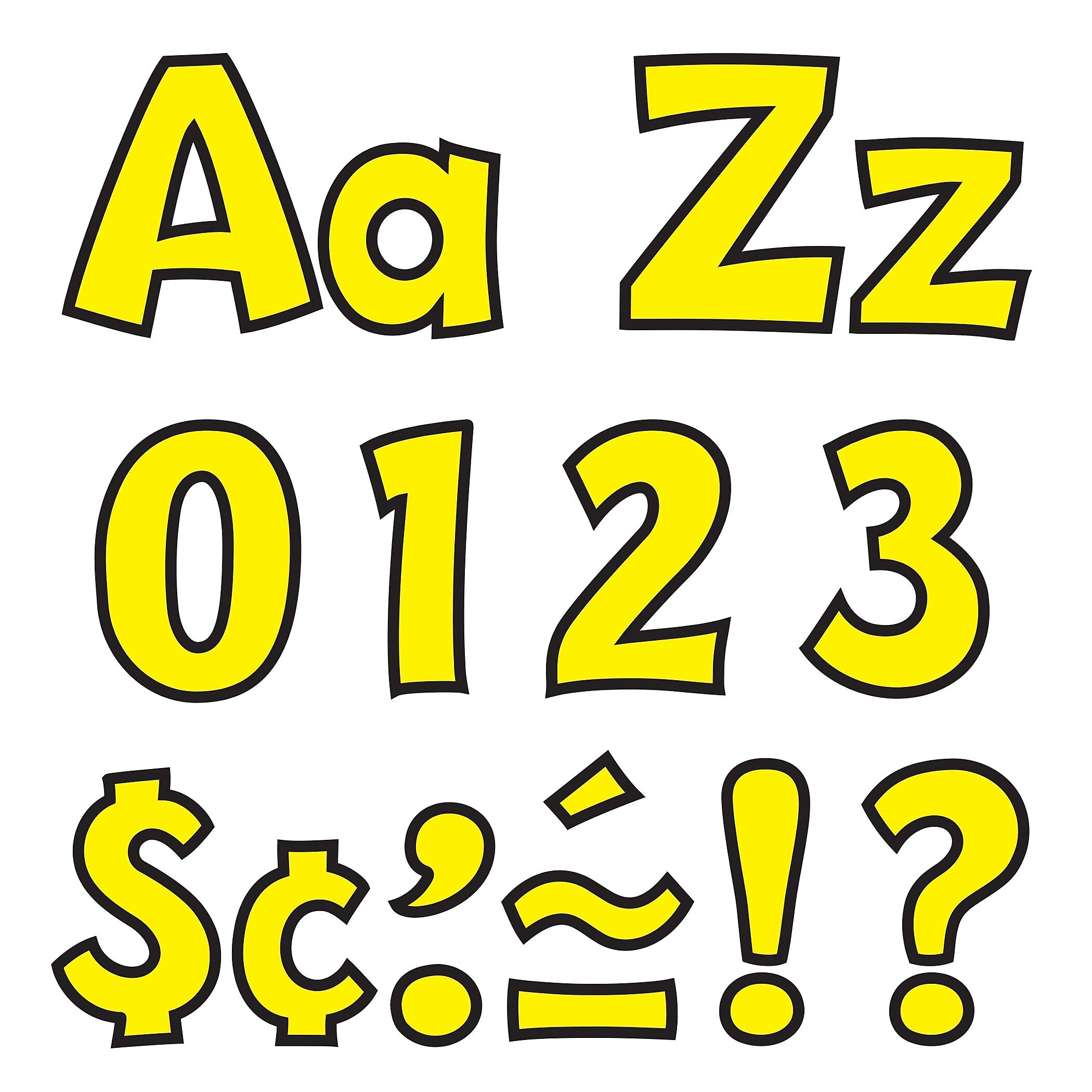 Trend® 4" Ready Letters®, Playful Combo Packs, Yellow
