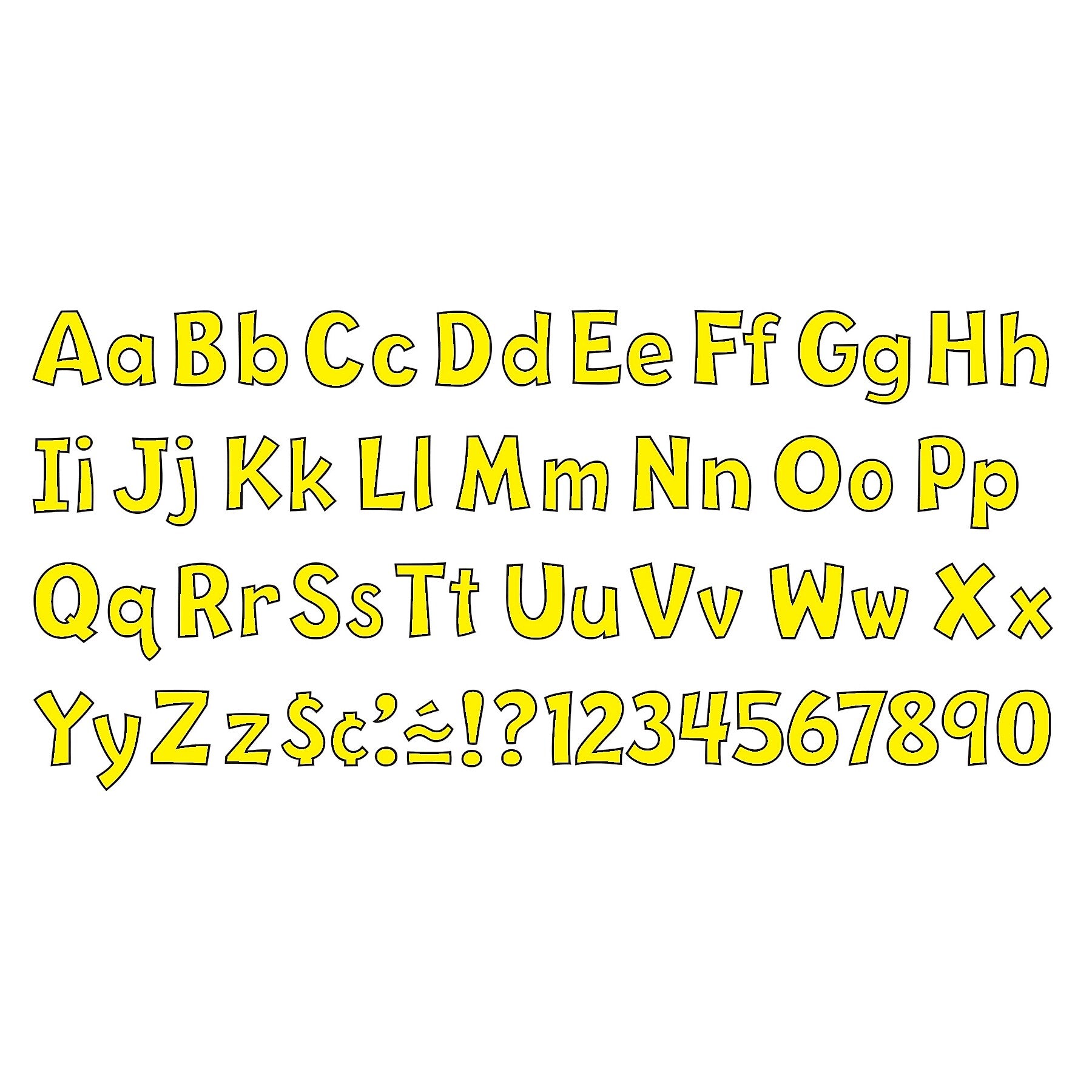 Trend® 4" Ready Letters®, Playful Combo Packs, Yellow