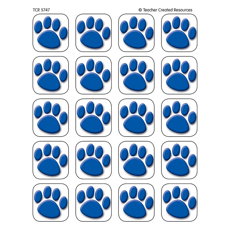 Teacher Created Resources Paw Prints Accents Stickers, Blue (TCR5747)