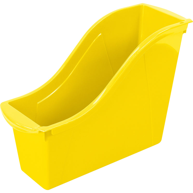 Storex Small Book Bin, 11.75"L x 4.5"W x 8.5"H, Yellow, Set of 6 (STX71112U06C)