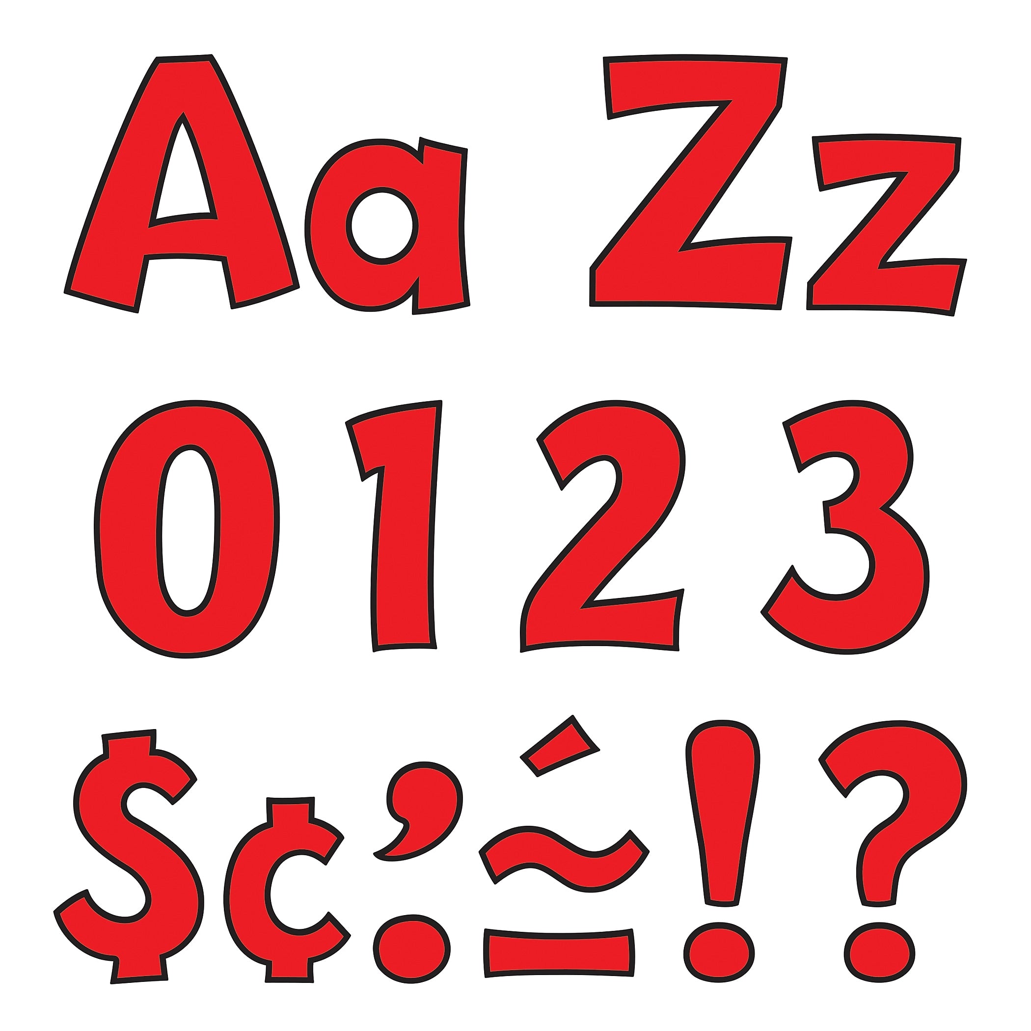 Trend® 4" Ready Letters®, Playful Combo Packs, Red