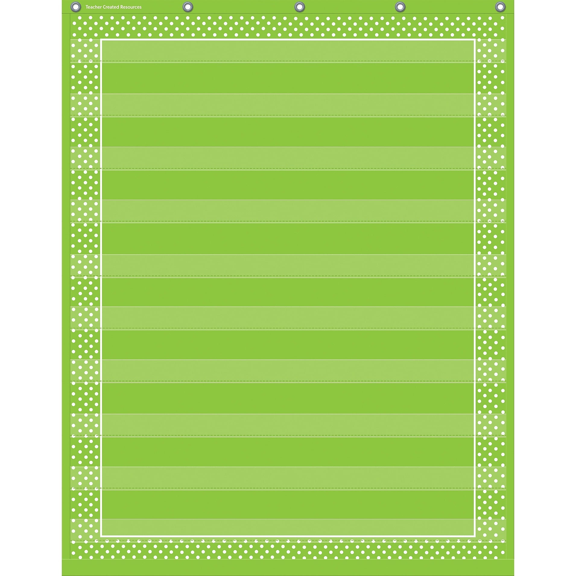 Teacher Created Resources Lime Polka Dots 10 Pocket Chart (TCR20745)
