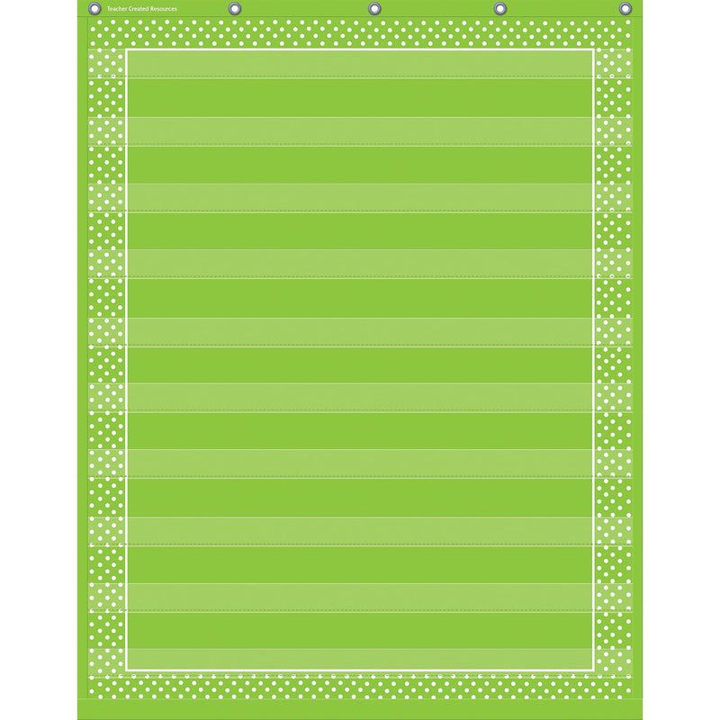 Teacher Created Resources Lime Polka Dots 10 Pocket Chart (TCR20745)