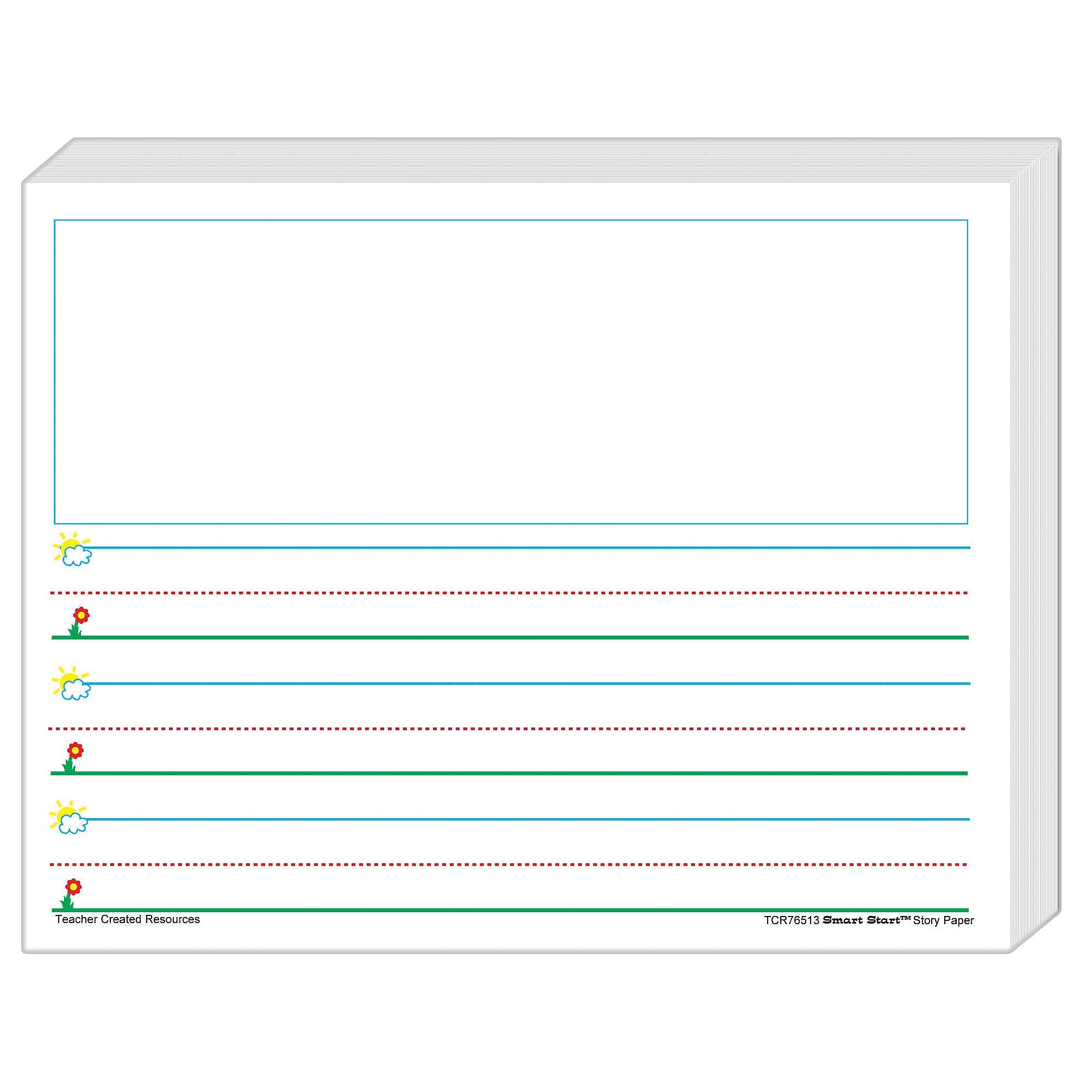Teacher Created Resources Smart Start Handwriting Practice Paper, 11" x 8.5", White, 360 Sheets (TCR76513)
