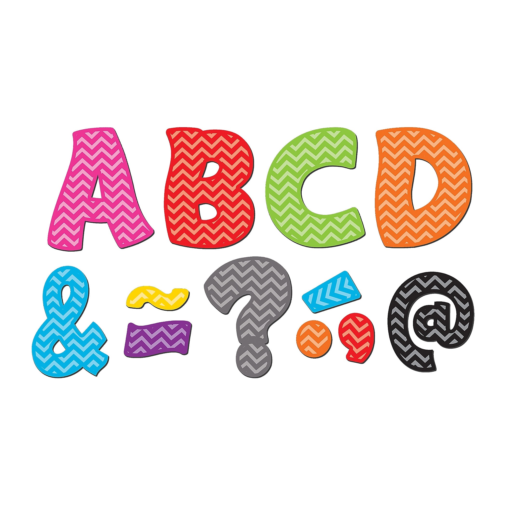 Teacher Created Resources Chevron Fantastic Font 3" Magnetic Letters, 67 Pieces (TCR77213)