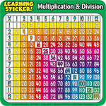 Scholastic Teaching Resources Learning Stickers, Multiplication-Division, 20/Pack, 3 Packs/Bundle (TF-7006-3)