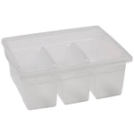 Copernicus Educational Products 15.75"H x 12.5"W Large Divided Plastic Tubs, Clear (CEPCC4069C)